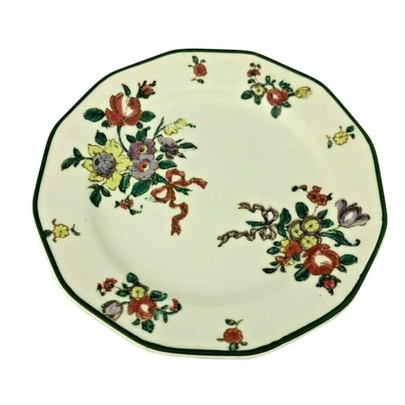 Royal Doulton Old Leeds Sprays - Small Bread & Butter Plate - Green Backstamp - Picture 1 of 6